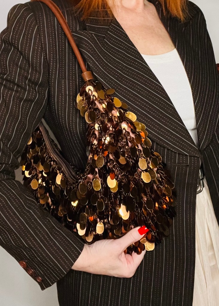 Vintage Dolce & Gabbana runway pinstriped jacket - Vintage Fashion Magazine - outfit inspiration inspo 