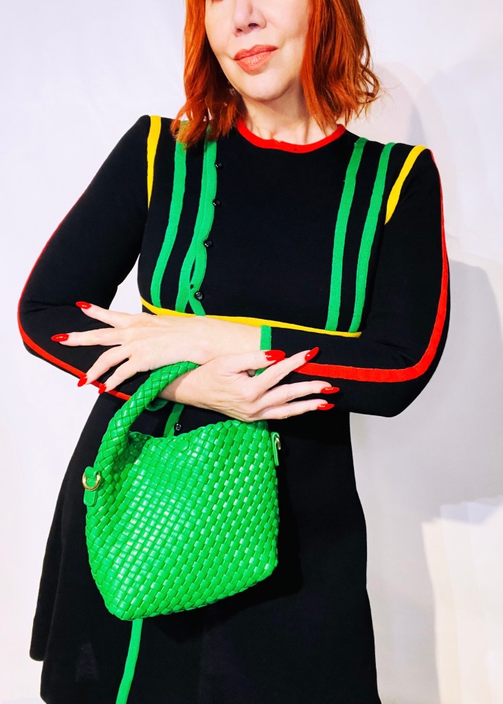 Vintage 1960s color block sweater dress - Vintage Fashion Magazine photos - outfit inspiration inspo